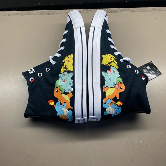New with Box Unisex Converse Chuck Taylor All Star Hi x Pokemon First Partners - Picture 7 of 10